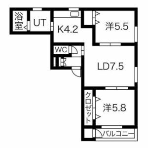 ルーミナス発寒の間取り