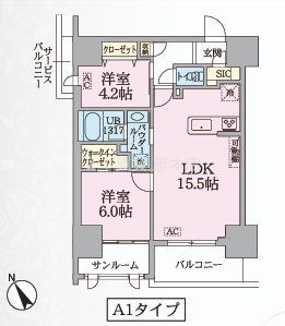 新座市野火止のマンションの間取り