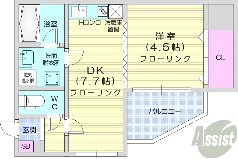 スカイヒルズN15の間取り