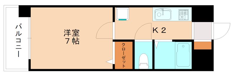 北九州市戸畑区沖台のマンションの間取り