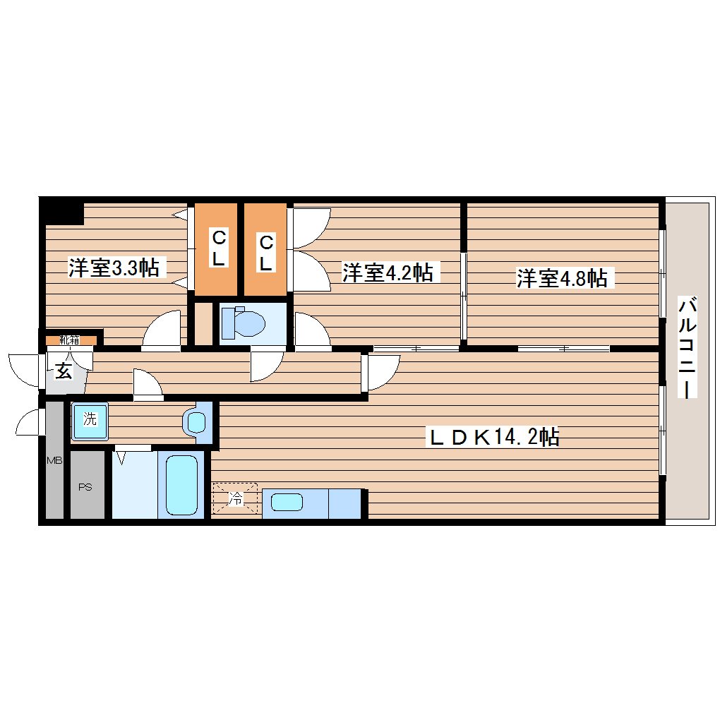 リリーマンション2号館の間取り