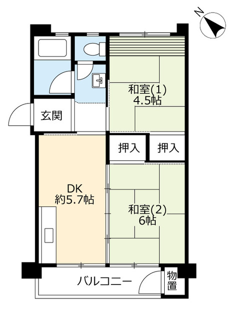 ＵＲ東豊中第二の間取り