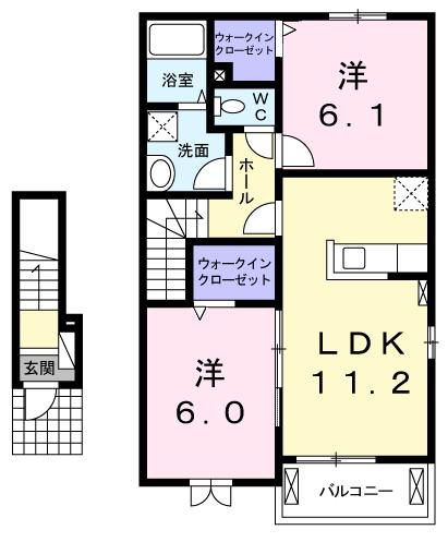 パストラーレＢの間取り