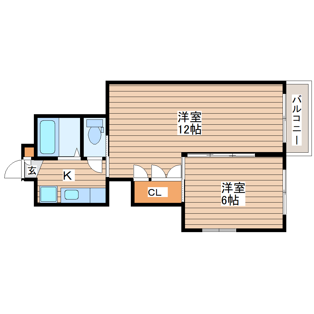 イーグルハイツ小松島IIの間取り