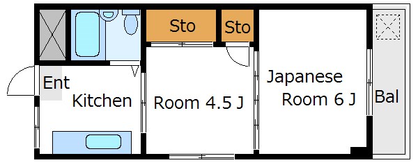 荒川区東尾久のマンションの間取り