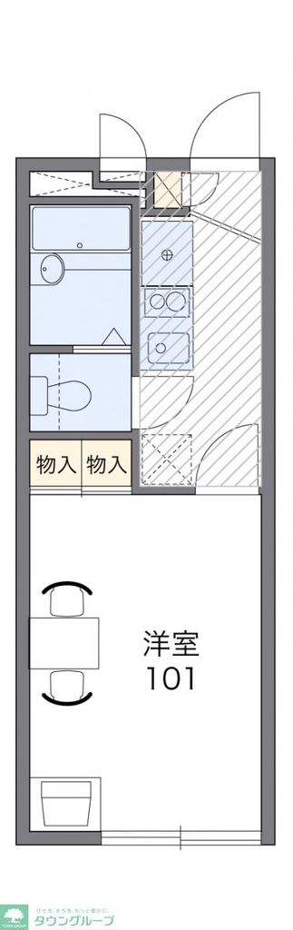 東大和市中央のアパートの間取り