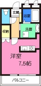 高槻市古曽部町のマンションの間取り