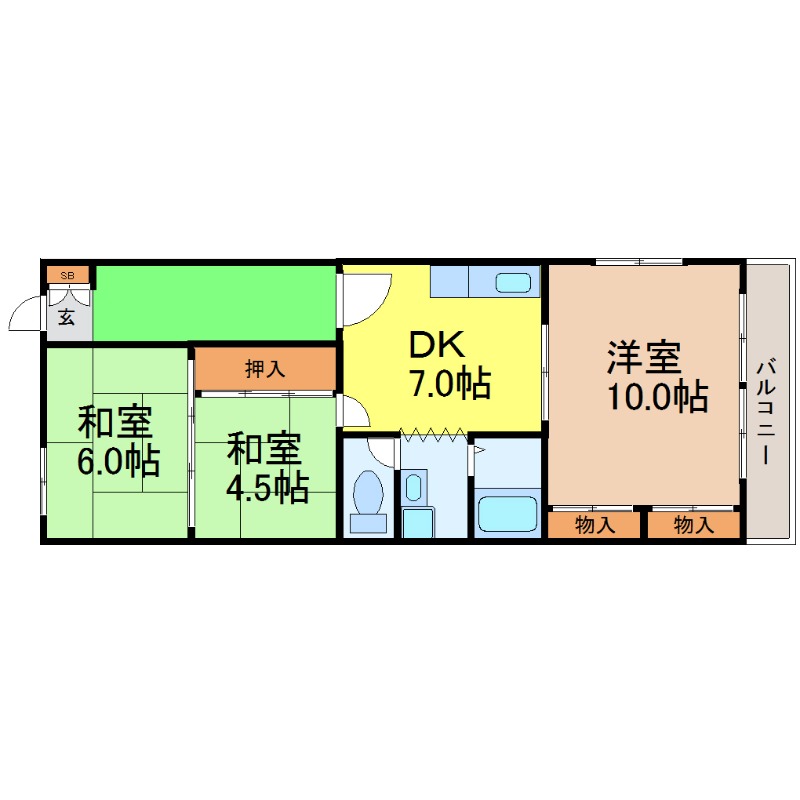 名古屋市中区丸の内のマンションの間取り