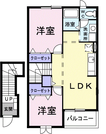 ピュア　リブ　Ｂの間取り