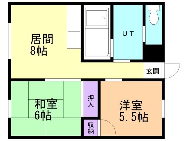 札幌市北区北三十六条西のマンションの間取り