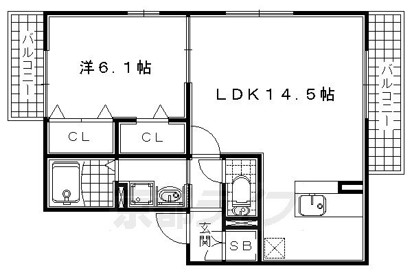 【久世郡久御山町田井のアパートの間取り】