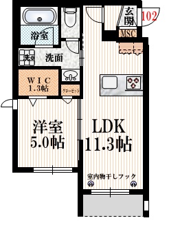 （仮）八幡山1丁目メゾンの間取り