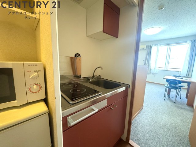 キッチン　電気コンロ付きのキッチン♪