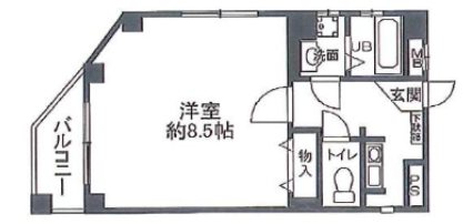 ＪＲ東海道本線 六甲道駅 徒歩5分 5階建 築27年の間取り写真