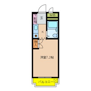 阪神本線 西宮駅 徒歩6分 7階建 築39年の間取り写真
