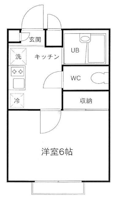 京王線 武蔵野台駅 徒歩8分 2階建 築23年の間取り写真