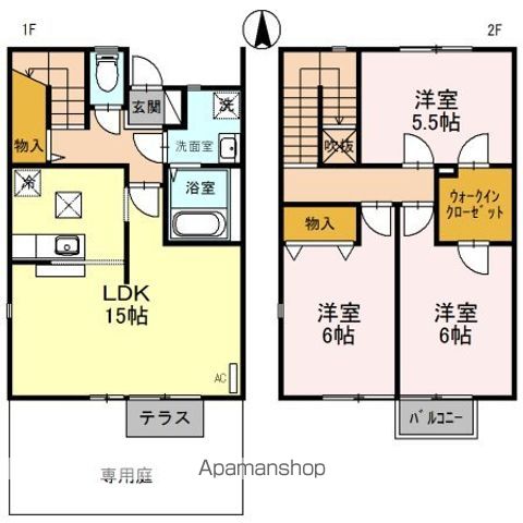 リースランドネオス春日壱番館 Aの間取り写真