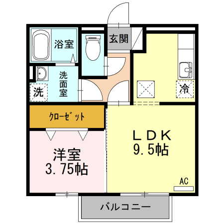 リビングタウン下河端　Ａの間取り