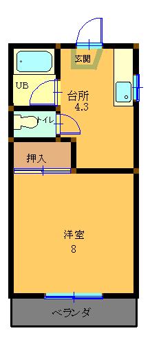 陽南コーポの間取り