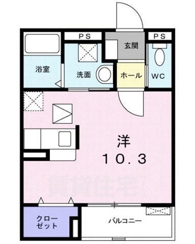 豊中市北条町のアパートの間取り