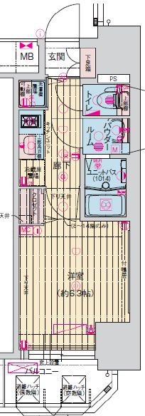 プレサンス扇町駅前の間取り