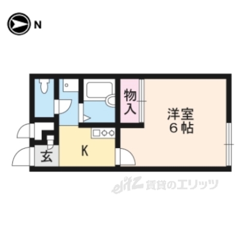 【京都市東山区今熊野宝蔵町のアパートの間取り】