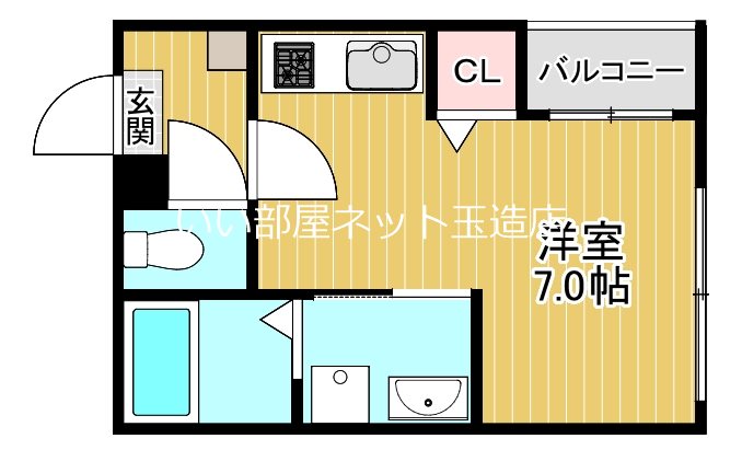 大阪市生野区巽南のアパートの間取り