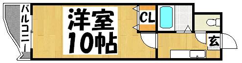 福岡市博多区築港本町のマンションの間取り