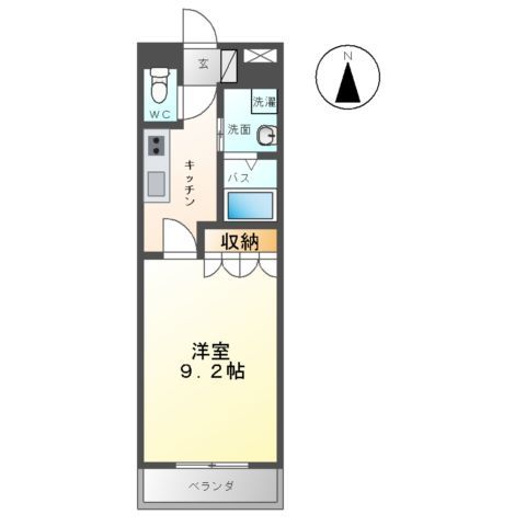 大垣市中川町のアパートの間取り