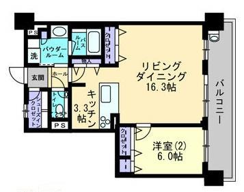 アルファゲートタワー福山駅前の間取り