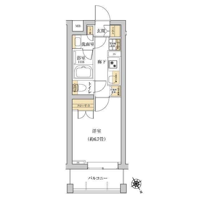 【横浜市泉区下飯田町のマンションの間取り】