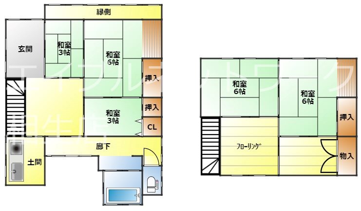 【那波西本町戸建の間取り】