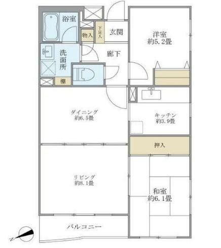 ベルメゾン長崎の間取り