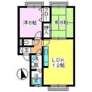 糟屋郡粕屋町長者原西のアパートの間取り