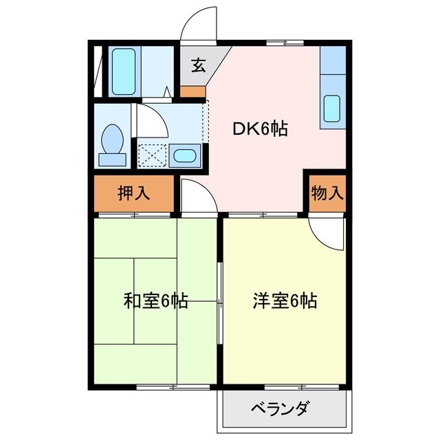 志摩市志摩町和具のアパートの間取り