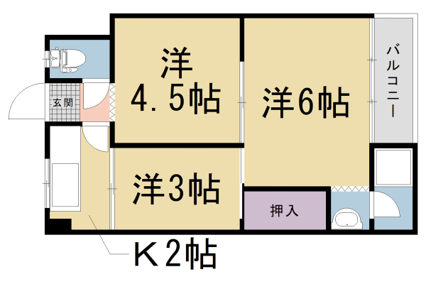 小堀マンション旧館の間取り