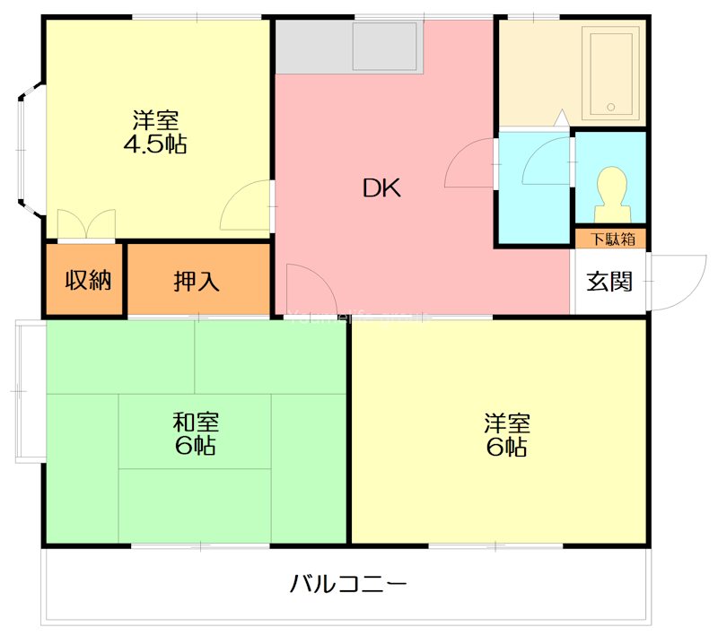 カーサヴェルデBの間取り