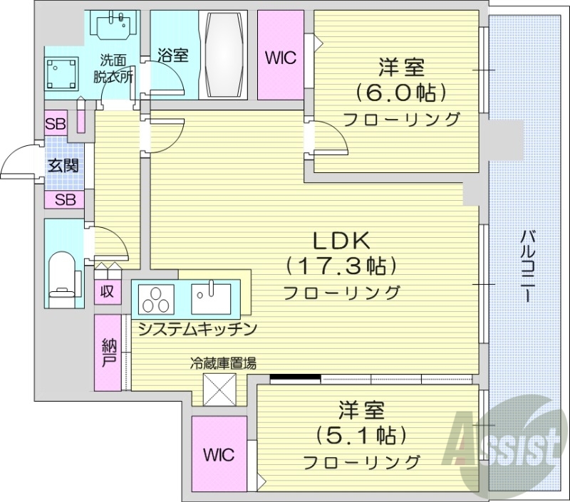 【ONE札幌ステーションタワーの間取り】