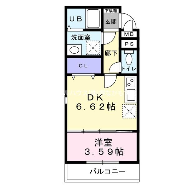 クローバー・シエル初芝の間取り