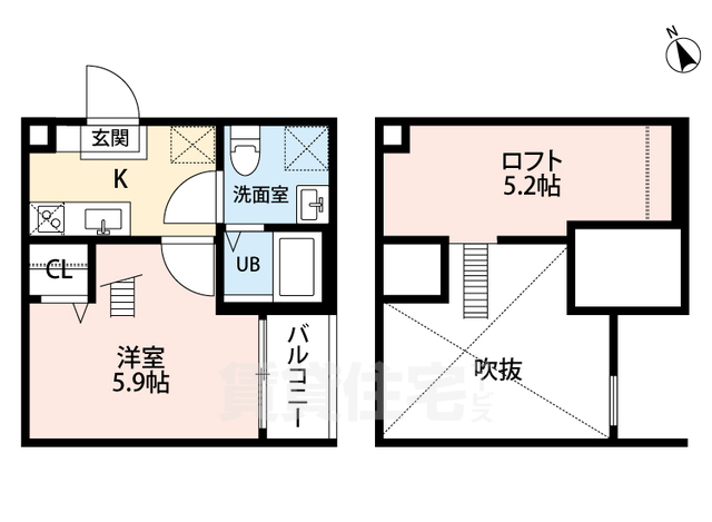 Rilassante山王(リラッサンテサンノウ)の間取り