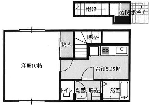 山形市南原町のアパートの間取り