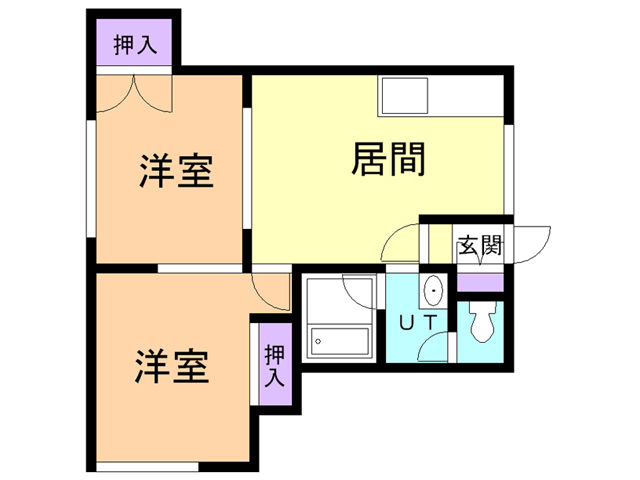 苫小牧市明野元町のアパートの間取り