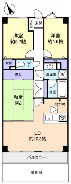 ライオンズマンション西八千代の間取り