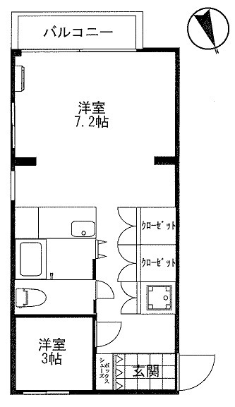 品川区戸越のマンションの間取り