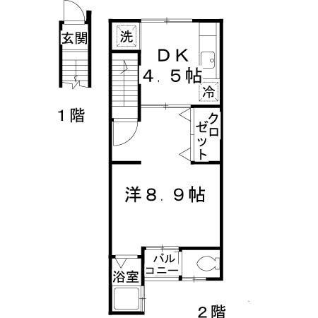 ミヤビ　ハイツの間取り