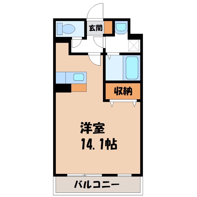 宇都宮市八幡台のマンションの間取り