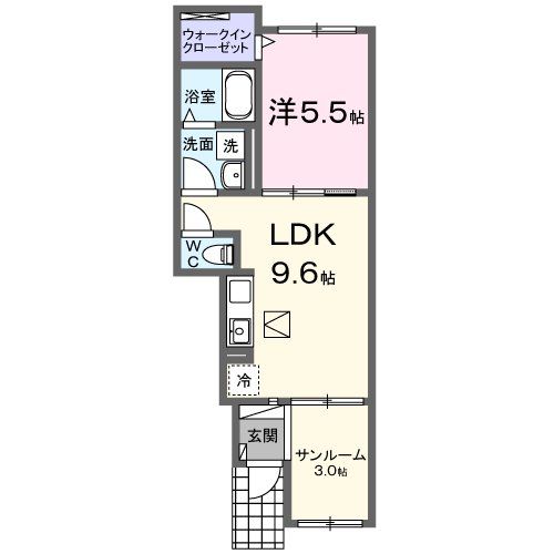 印西市大森のアパートの間取り