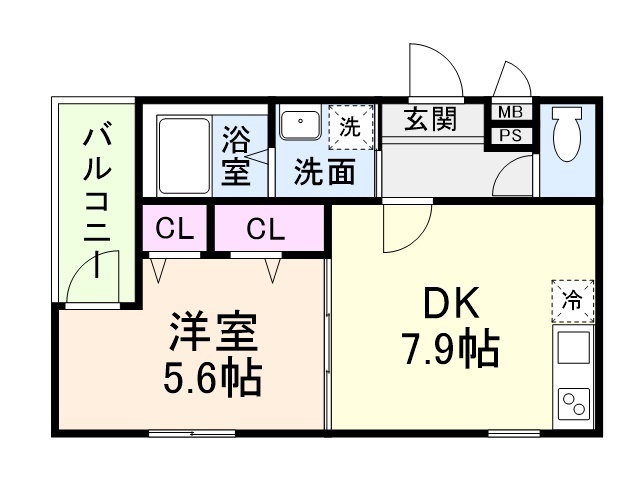 フジパレス帝塚山I番館の間取り