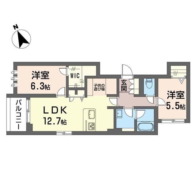 立川市柴崎町のマンションの間取り