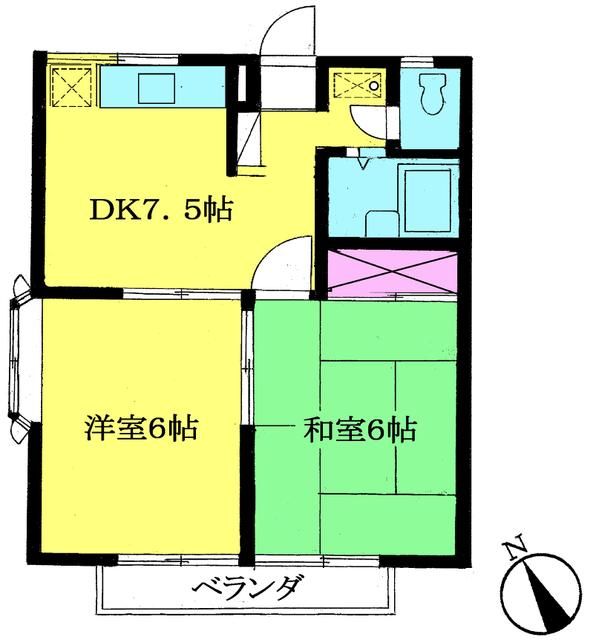 横浜市金沢区堀口のアパートの間取り